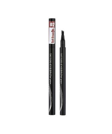 4 Tip Eye Brow Pencils Long-Lasting and Waterproof Eye Brow Contouring Pen Young Girls Beauty Products for Gathering Working Traveling Dating Home Suanq 2#maroon/Dark Brown
