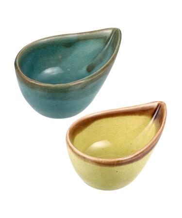 Lurrose bowls 2 pieces of bowl for essential oils Diffusor made of ceramic essential oils oil for diffuser essential oils fragrance fragrance scuff snack-dip shells snack shell facial masking bowls