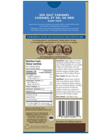 GHIRARDELLI Dark Chocolate Caramel Sea Salt Bar 138g - Buy Online on GoSupps.com
