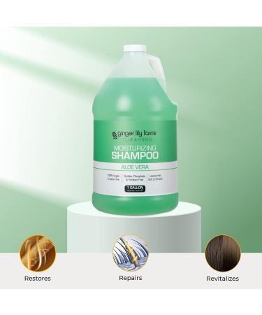 Ginger Lily Farms Club & Fitness Moisturizing Shampoo - 1 Gallon Refill, Aloe Vera Scent, Vegan & Cruelty-Free - For All Hair Types - Buy Online on GoSupps.com