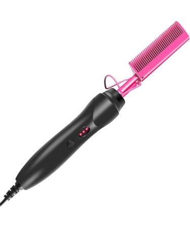 Hot Comb Anti-Scald Ceramic Heater - Best Hair Straightener & Curler Tool for Travel | Beard Pressing Comb - Purple - Buy Online on GoSupps.com