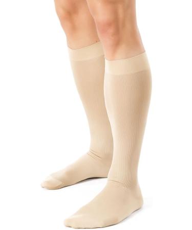 Pani Teresa Travel Socks for Men - Compression Stockings in Beige | Comfortable & Stylish International Shipping - Buy Online on GoSupps.com