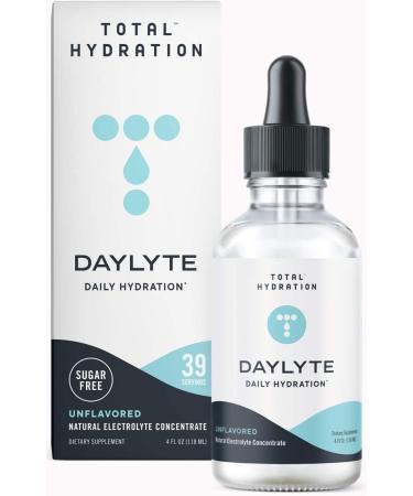 Total Hydration Electrolyte Supplement Bundle - Daylyte Daily Hydration Unflavored (39 Drops) + Ketolyte Rapid Hydration Unflavored (39 Drops) for Endurance Rejuvenation - Calorie Free Vegan