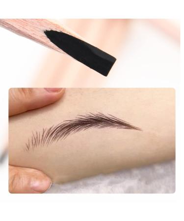 Waterproof Wooden Eyebrow Pencil with Trimmer & Sharpening Tool - Dark Curry - Buy Online on GoSupps.com
