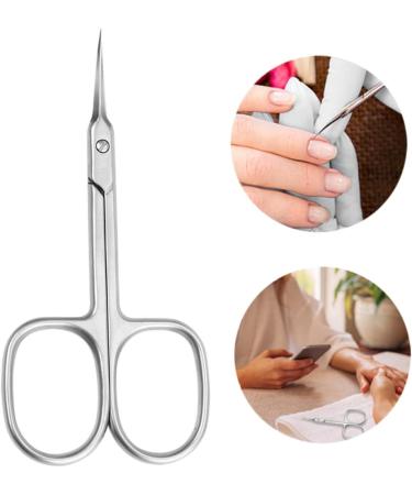 Cuticle Scissors Stainless Steel Manicure Grooming Scissors Curved Slice Pedicure Tool for Nail - Buy Online on GoSupps.com