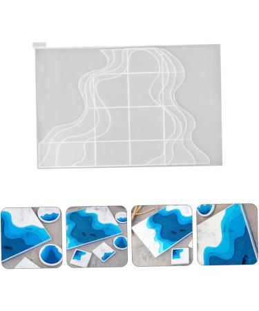 NUOBESTY Tray DIY Mold 1pc Casting Decorative Molds Tray Drop-shaped Manual Mold DIY Epoxy Chic Irregular Silicone White 37.5X24.6X1.3CM - Buy Online on GoSupps.com