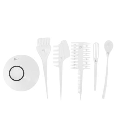 Pyatofly Hair Dye Set Hair Highlight Set Hair Dye Mixing Bowl Hair Coloring Hair Comb-White
