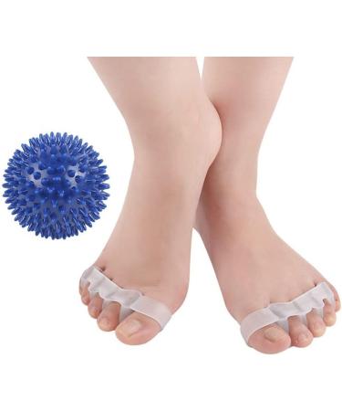 DEAVER Foot Massage Toe Separators - Set of 2 Gel Silicone Correctors for Overlapping Toes, Hallux Valgus, Crooked Toes - 4 Sets - Buy Online on GoSupps.com