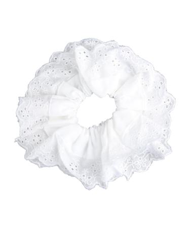 Thyonta White Lace Hair Bands Large Double Lace Beautiful French Romantic Hollow Out Lace Hair Lace Hair Accessories Simple and Elegant Suitable for Daily Party Wear