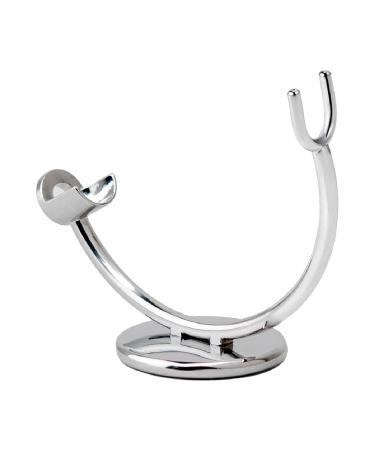 Curved Polished Shaving Stand Set - 5 Piece Argent - Premium Grooming Essentials for Men - Buy Online on GoSupps.com