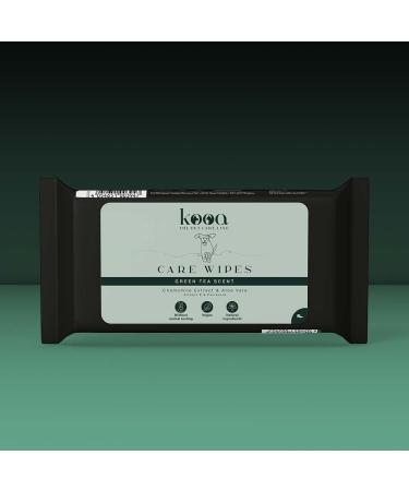 Kooa Care Cloths for Dogs - Chamomile Aloe Vera & Vitamin E Wet Wipes | 50 Pieces | Moisturizing Skin & Fur | Green Tea Fragrance | International Shipping - Buy Online on GoSupps.com