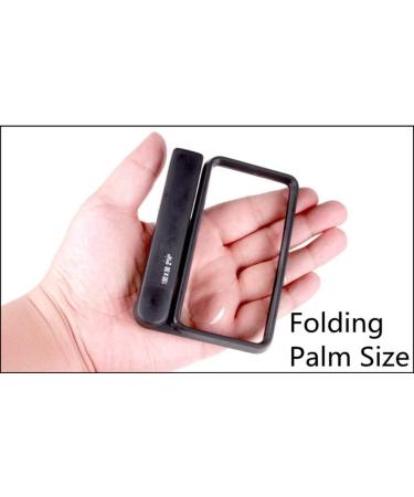 Handheld Square Glass 2X 4X Double HD Lens Child Old Man Reading Identification Tool Folding Handle Black Pocket Magnifier Good Times - Buy Online on GoSupps.com