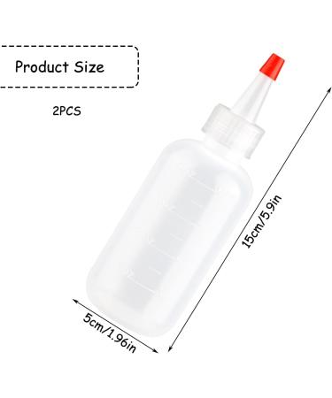 Rumyve 2pcs Plastic Extrusion Bottle Applicator Bottle with Tip Extrusion Plastic Applicator Bottle 120ml Hair Oil Applicator Bottle DIY Hair Care Washing Bottle - Buy Online on GoSupps.com