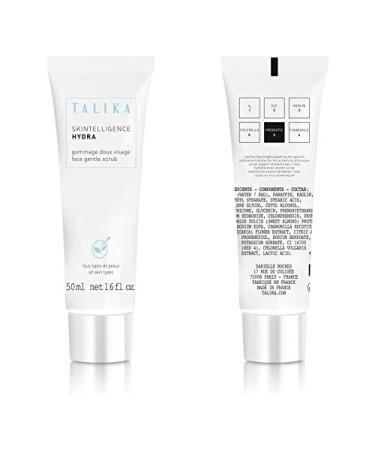 Talika - Gentle Moisturizing Face Scrub - Skintelligence Hydra Face Gentle Scrub - Cleanses and Tightens Pores - For Purified Soft and Clean Skin - For All Skin Types - 50 ml Tube