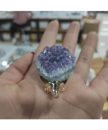 Specimen Natural Minerals Amethyst Crystal Cluster Hedgehog Hand Engraving Modern Home Decor Craft Small Decorations Gifts - Buy Online on GoSupps.com