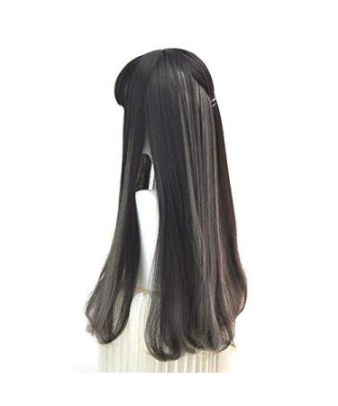 BGHJUE 26-Inch Natural Long Silky Straight Lace Front Wig - Heat Resistant Synthetic Hair for Women - Buy Online on GoSupps.com