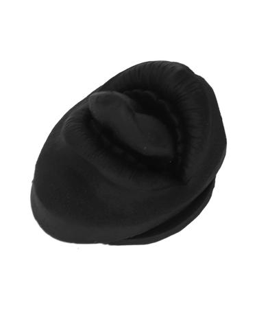 Tongue puncture exercise tool highly elastic silicone mouth tongue model good simulation multifunctional with stand for medical ad (black)