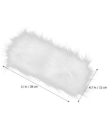 Minkissy 1Pc Fur Headband Winter Headdress Warm Headband Headwrap Winter Head Caps for Women (White) - Buy Online on GoSupps.com