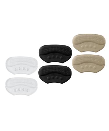 FRCOLOR 3 Pairs High Heels Heel Stickers Hair Comb Travel Bristle Heel Wear-Resistant Sticker Self- Adhesive Heel Liners Rear Heel Sticker Leather Heel Grips Liner Soft Heel Pad Flannel