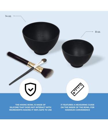 ForPro Black Silicone Mixing Bowl 8 oz - Flexible, Odorless Bowl for Facials, Massage, Body & More - Buy Online on GoSupps.com
