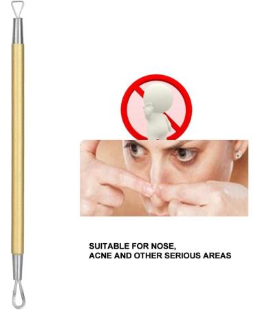 Verdant Touch Face Cleaning Tool Blackhead Extractor Steel Triangle Pimple Removal Tool for Face Comedone Remover and Acne Pressing Ring Gold - Buy Online on GoSupps.com