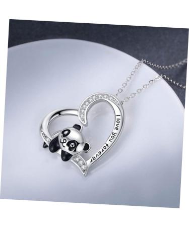 CALLARON 1pc Heart Panda Necklace Necklaces Unique Necklace Neck Chain Pendant Woman Alloy Decorate - Buy Online on GoSupps.com