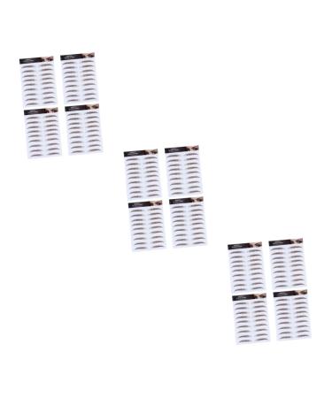 FRCOLOR 12 Pcs Eyebrow Stickers Waterproof Makeup Eyebrow Grooming Sticker Eyebrow Transfer Stickers Modify