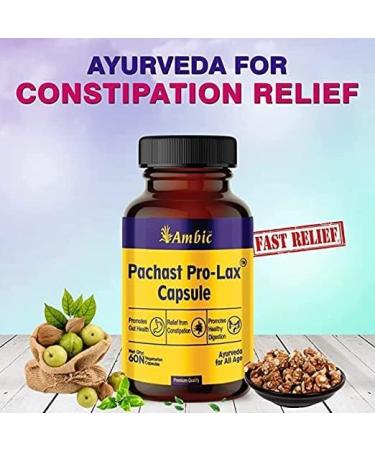 Puritans PACHAST Pro-Lax Constipation Relief Capsules - 60 Veg Capsules for Acidity, Bloating, Gas & Indigestion Relief - Boost Gut Health with Digestive Enzymes & Triphala Powder - Buy Online on GoSupps.com