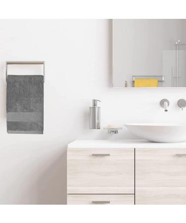 Pupopik 2 Pack Hand Towels - 100% Cotton, Highly Absorbent & Quick Dry (14 x 30 Inch) - Gray Towels for Bathroom, Hotel, Kitchen & Spa - Buy Online on GoSupps.com