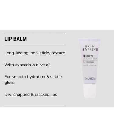 SKIN SAPIENS Nourish & Protect Lip Balm with Avocado & Olive 100% Natural Ecocert Cosmos Unflavoured Lip Care For Men and Women Cruelty Free and Vegan Skincare For Sensitive Skin 10 ml - Buy Online on GoSupps.com