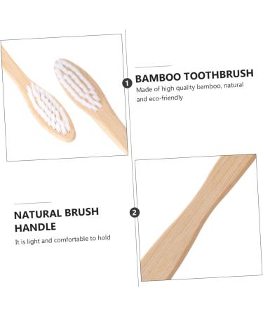 Travel Toothbrush Set - 10 Pcs Natural Wooden Handle Toothbrushes for Adults - Comfortable Micro Toothbrushes for On-the-Go Hygiene - Buy Online on GoSupps.com