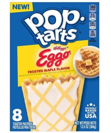Pop Tarts Wild Berry & Confetti Cupcake, Eggo Frosted Maple - 13.5oz (Pack of 3) with Bonus Lollipops - Buy Online on GoSupps.com