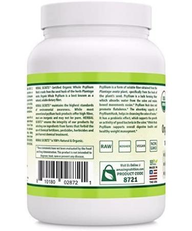 Organic Psyllium Husk 16oz | Vegan, Gluten-Free & Non-GMO | Supports Digestive Health & Weight Management - Buy Online on GoSupps.com