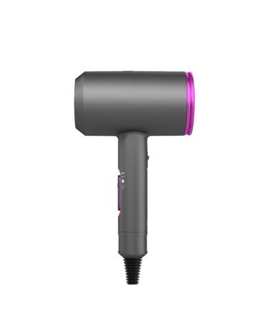 Professional Salon Negative Ions Blow Dryer Portable Lightweight Fast Drying Negative Ion Hairdryer for Home Salon Travel Hair Dryer (Iron Gray)