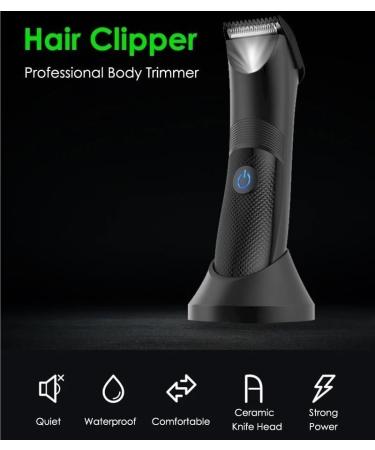 Professional Hair Clippers for Men | Waterproof Trimmer for Groin Body & Armpit Hair | Ceramic Blade Wet/Dry Grooming Tool - Buy Online on GoSupps.com