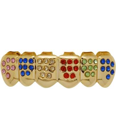 H.eternal Cap Top Hip Set Tooth Rainbow Copper Grill Jewelry - Premium Teeth Grill with Dental Care Pro 3000 Case - One Size - International Shipping Available - Buy Online on GoSupps.com