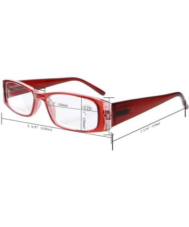 Eyekepper 5-Pack Spring Hinges Rectangle Reading Glasses +1.50 - Stylish Sun Readers for Men & Women Ships Internationally - Buy Online on GoSupps.com