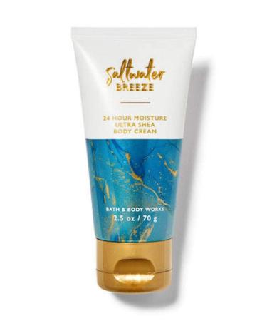 Bath and Body Works Salt Water Breeze Travel Size Ultra Shea Body Cream 2.5 Oz (Salt Water Breeze)