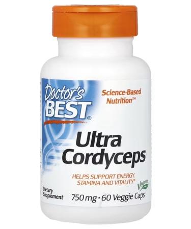 Doctor's Best Ultra Cordyceps | Natural Dietary Supplement to Support Energy and Endurance - 60 Softgels