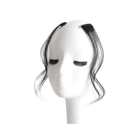 Bangs 2 PCS Set Long Side Air Bangs Wavy Curly Clip in Bangs Hair Pieces for Women Front Side Bangs for Daily Use for Women Curved Bangs for Daily Wear (Color : #24)