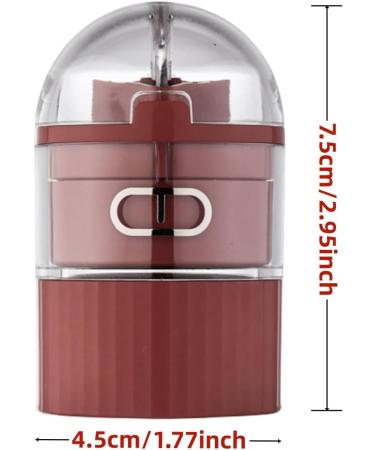 Multifunctional Pill Crusher & Grinder - Stainless Steel Blade - Crushes Vitamins Tablets & Medicines - Includes Removable Drinking Cup & Metal Vial - Red - Buy Online on GoSupps.com