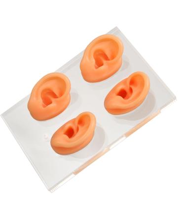 Ear Display Mold Human Ear Model Real Skin Feeling Reusable Waterproof Soft For Store Showcase For Doctor Otolaryngologists For Ear Dispensers