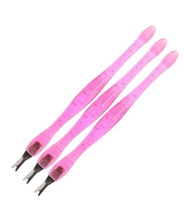 Milisten Dead Skin Fork Cuticle Trimmer Cuticle Pusher Cuticle Knife Remover Dead Skin Practical Nail Art Tools Curved Dual-end Callus Removal Dead Skin Callus Removal Fork (3pcs As Shown 1