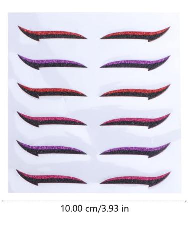 Didiseaon 36 Pairs Glitter Eyeliner Cosmetic Eyelid Tape Eyeshadow Hair Accessories Sticker Double Eyelid Miss - Buy Online on GoSupps.com