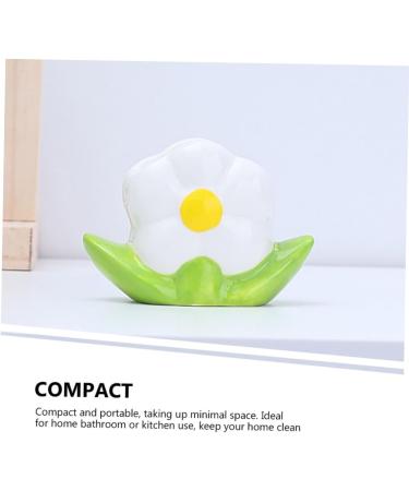 FOMIYES Flower Toothbrush Holder Working Desk toothbrush pencil holder tooth brush pen holder ceramics container cute child white Sitting Desk Toothbrush Counter Holder - Buy Online on GoSupps.com