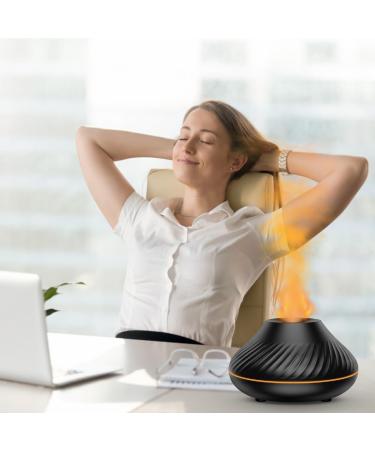 Ranjima Flame Diffuser - 7 Color Aroma Lamp & Humidifier | Waterless Auto Power-Off | Perfect for Home Bedroom Yoga & Office - Buy Online on GoSupps.com