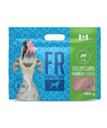 Formula Raw's Premium Freeze-Dried Dog Food - Grain-Free Natural & Fresh High Protein Ideal for All Ages & Breeds (400g Lamb) Lamb 400 g (Pack of 1)