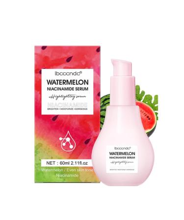 Watermelon Glow Niacinamide Dew Drops Highlighting Serum Glow Recipe Watermelon Hydrating Serum With Hyaluronic Acid Brighten Moisturizing Lightweight Facial Serum & Priming Liquid Highlighter