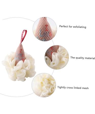 FRCOLOR Ice Cream Bath Ball | Mesh Shower Puff & Sponge | Soft Polyester Bath Flower - White - Buy Online on GoSupps.com
