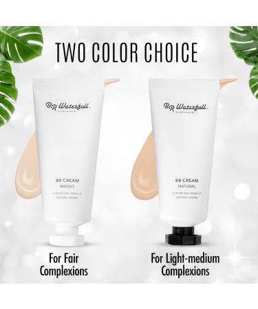 BR Waterfull Korean BB Cream Tinted Moisturizer | Hydrating Blemish Balm with Dewy Finish | Redness Corrector & Face Primer for Glowing Skin | Light Natural Shade - Buy Online on GoSupps.com